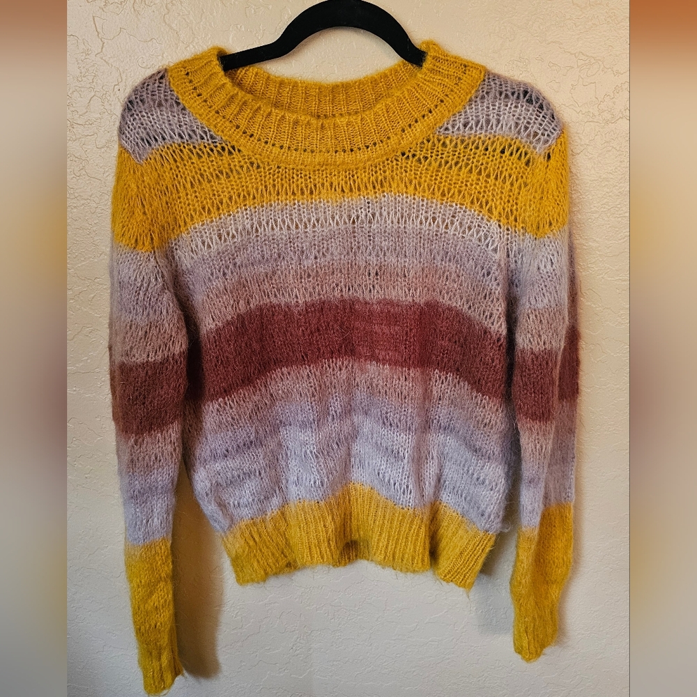 Ba&sh Italian Striped Wool Sweater